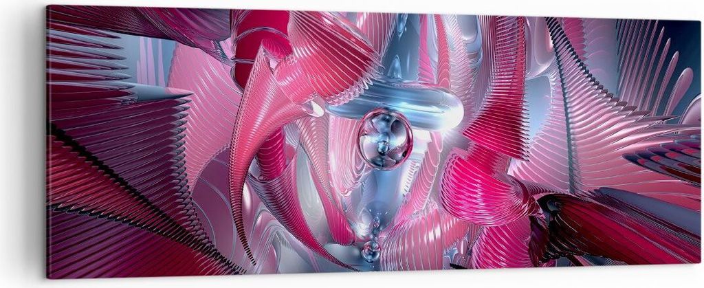 Bild auf Leinwand - Leinwandbild - Abstraktion Chemie Kybernetik - 140x50cm - Wand Bild - Wanddeko - Leinwanddruck - Bilder - Kunstdruck - Wanddeko...
