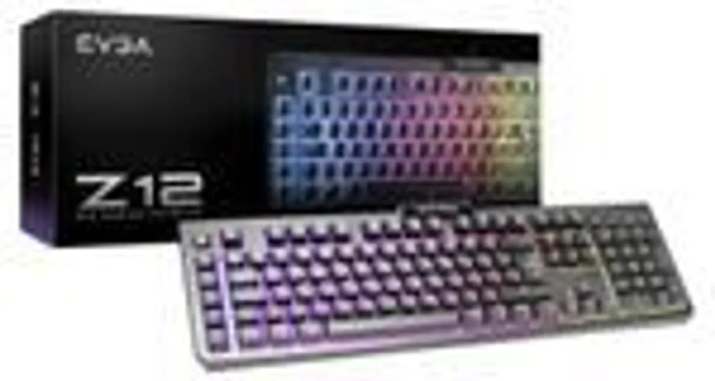 Clavier gamer EVGA Z12 résistant aux éclaboussures pour setup gaming PC