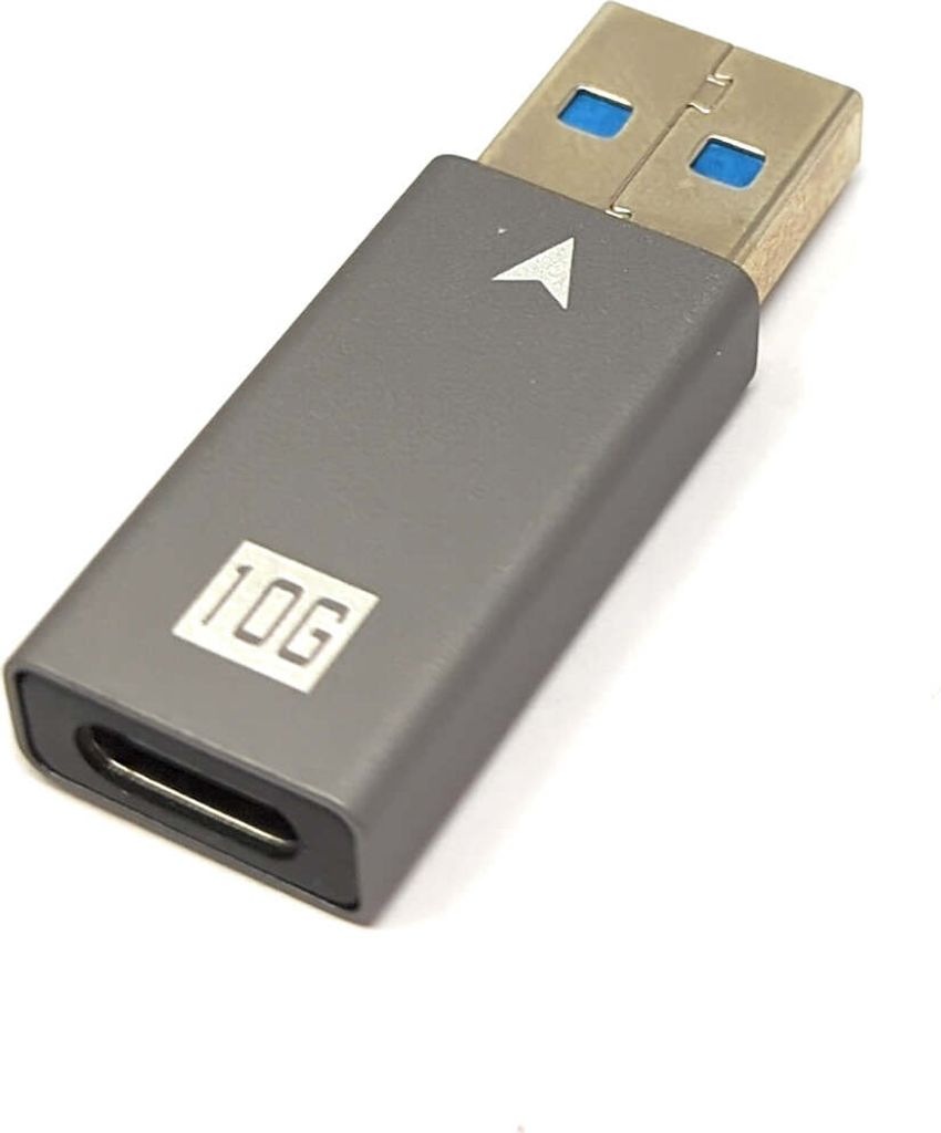 USB 3.1 Adapter Typ C Buchse zu 3.0 Typ A Stecker Kabel in Grau
