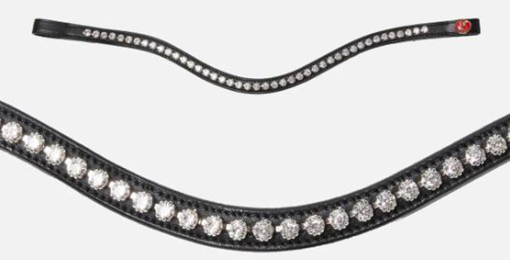 Stirnband Kieffer Ultrasoft Stella, Farbe:schwarz-, Größe:Warmblut