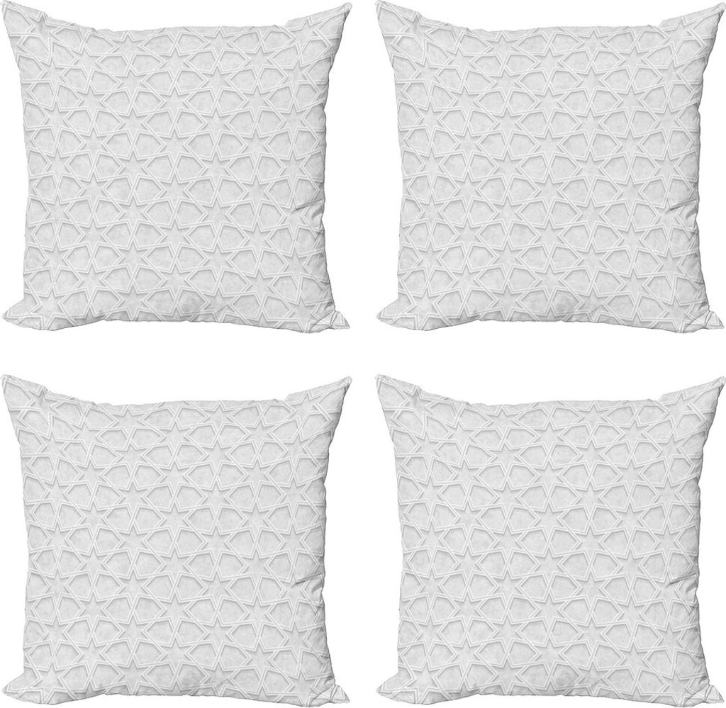 ABAKUHAUS Quatrefoil Kissenbezug Set (4 Stück), Persien Entwurf, Moderner Doppelseitiger Digitaldruck, 40 cm x 40 cm, Staub