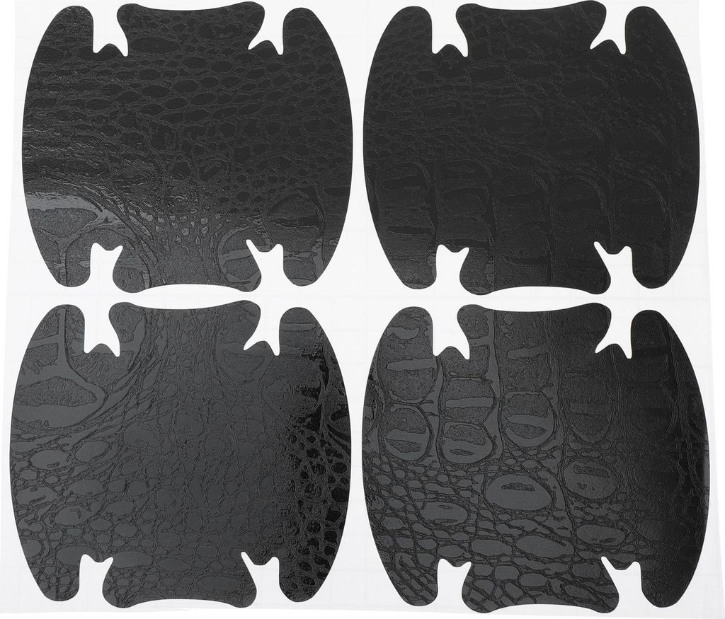 4 Stück Universal Auto Türgriff Schalenabdeckung Haftung Türschutz Türschale Aufkleber Kratzschutz 93x91mm Schwarz PVC