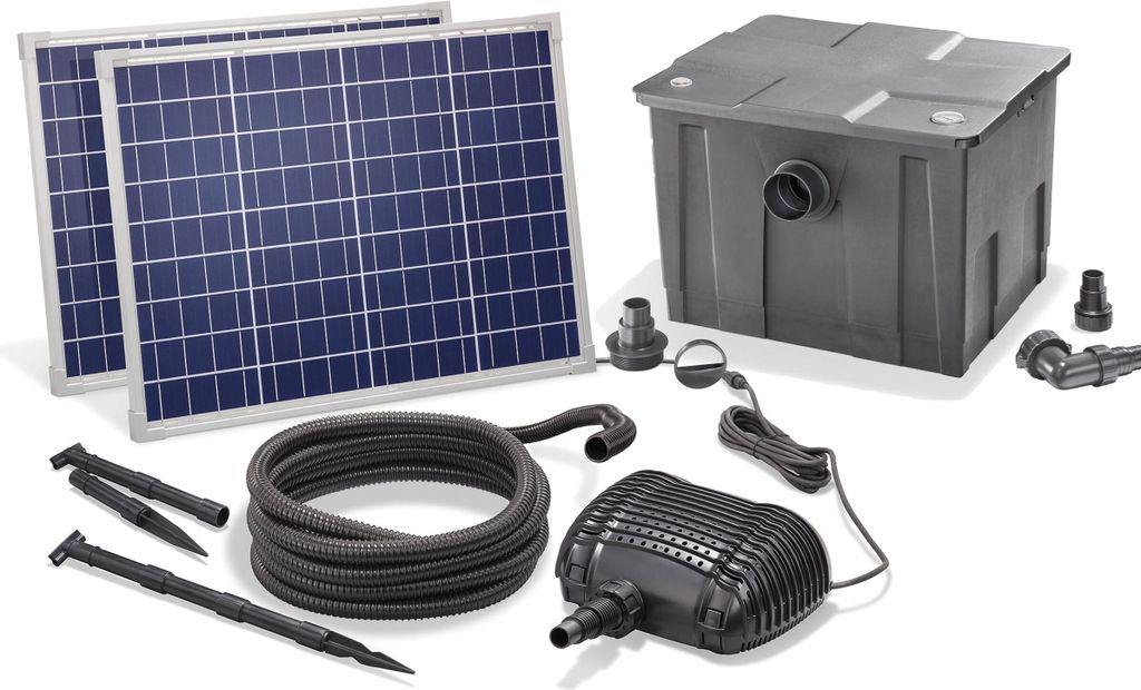 esotec Solar Teichfilter-Set 100/3400 Solarpumpe Außenfilter Gartenteich 101081