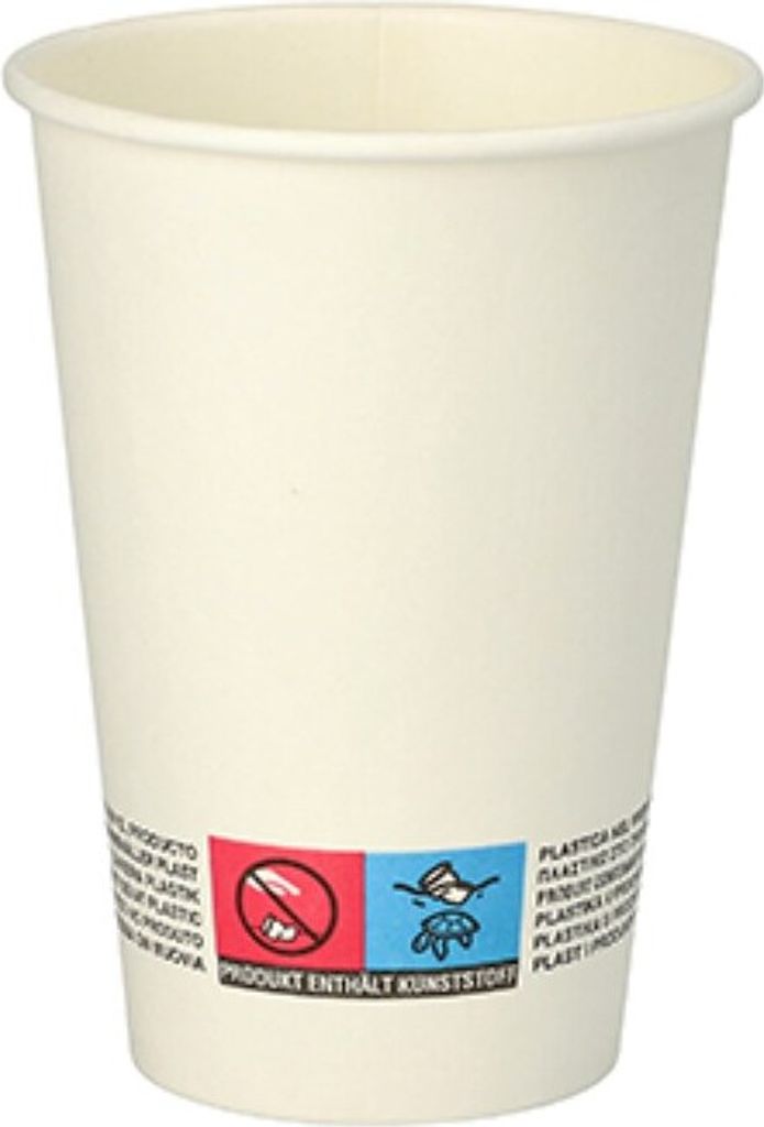100 Papstar Automatenbecher, Pappe To Go 0,18 l Ø 7 cm, 9,2 cm weiss 89693