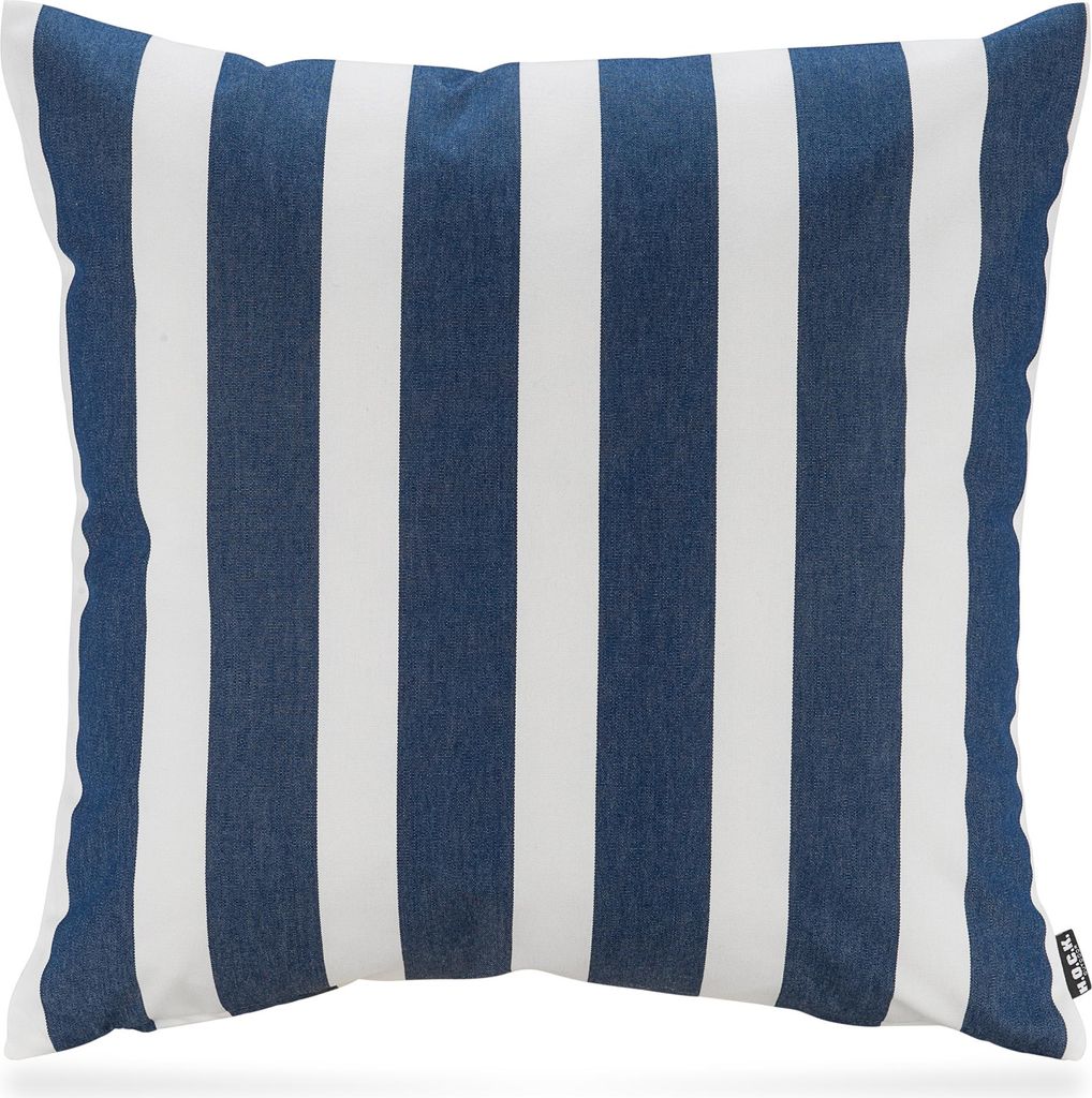 H.O.C.K. Classic Streifen Outdoor Kissen 50x50cm navy-blau