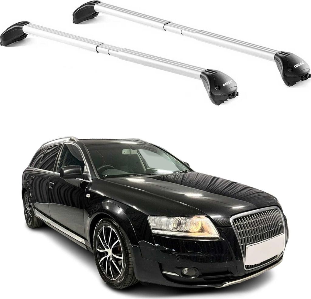 Dachträger Grundtäger für Audi A6 C6 Allroad 2006-2011 5tür 100kg Alu ABE Silber