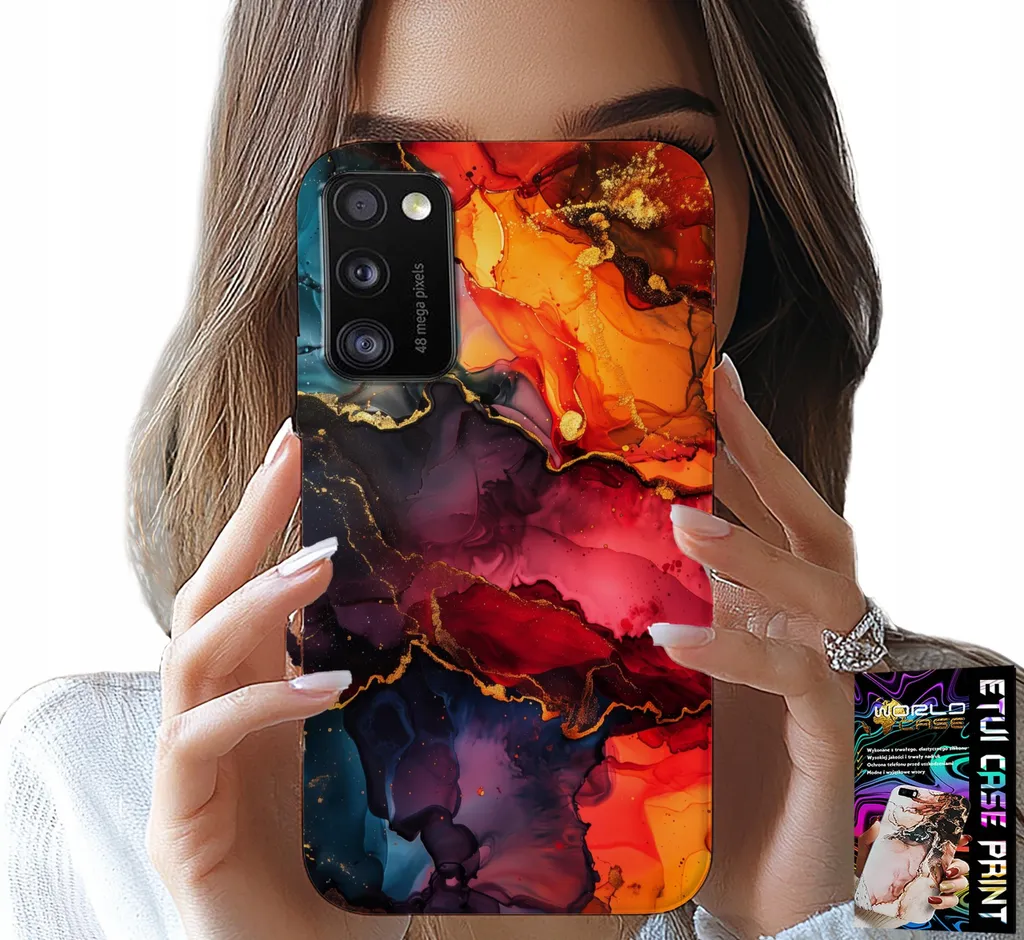 Custodia Samsung A41 Texture Pietra Naturale & Vetro Temperato
