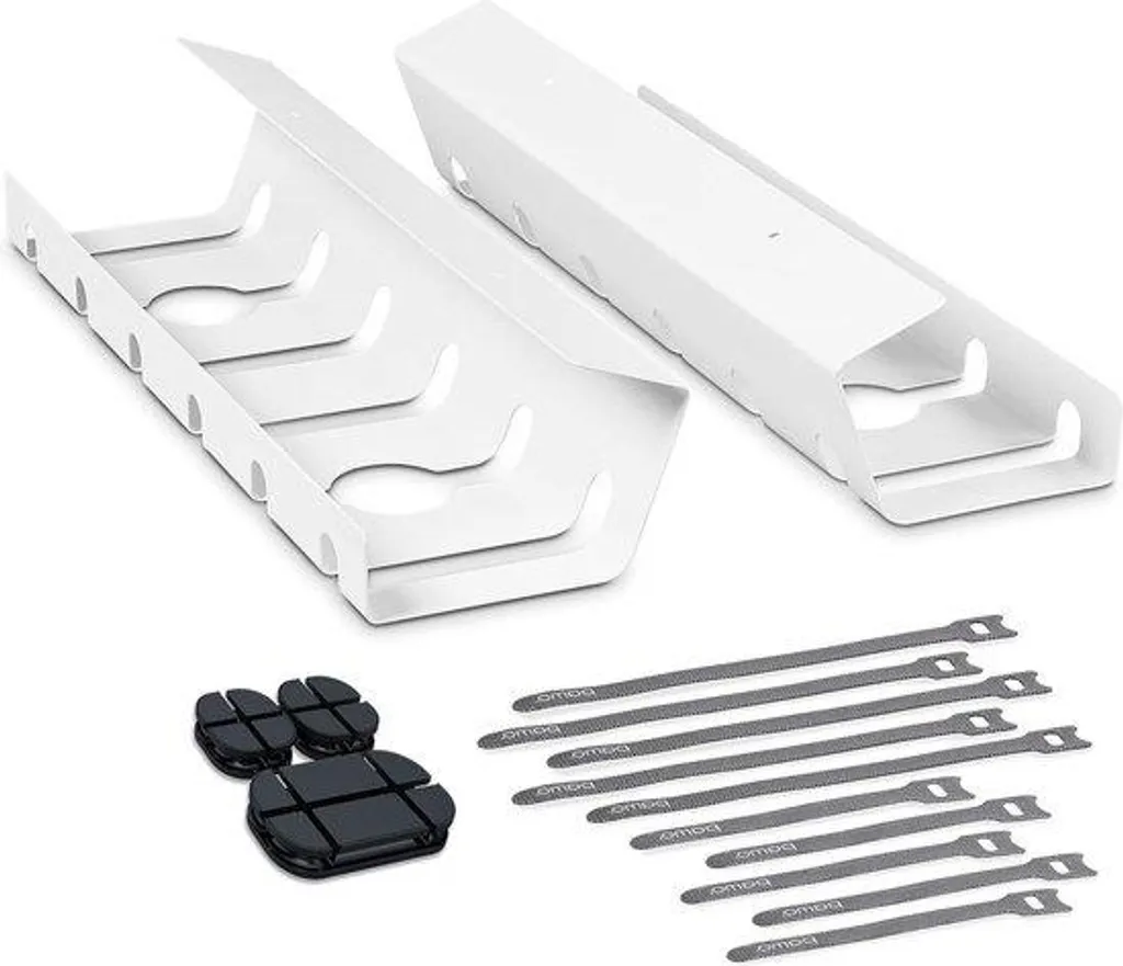 Dites stop aux fils emmêlés : Kit 2 pièces rangement câbles blanc velcro