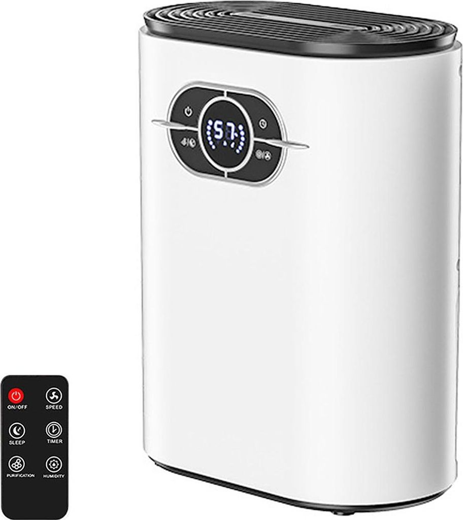 Praktischer mobiler Luftentfeuchter (1200 ml Tank) mit Auto-Neustart – perfekt für feuchte Räume wie Keller & Badezimmer