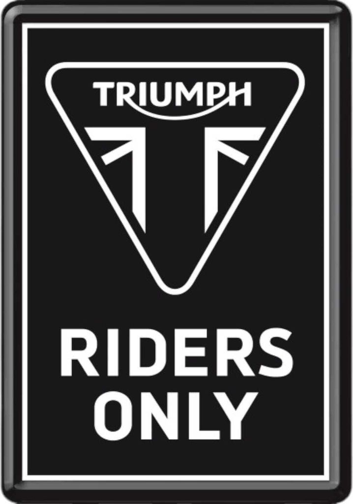 Nostalgic-Art - Blaszana pocztówka - Triumph - Riders Only Zdjęcie produktu 