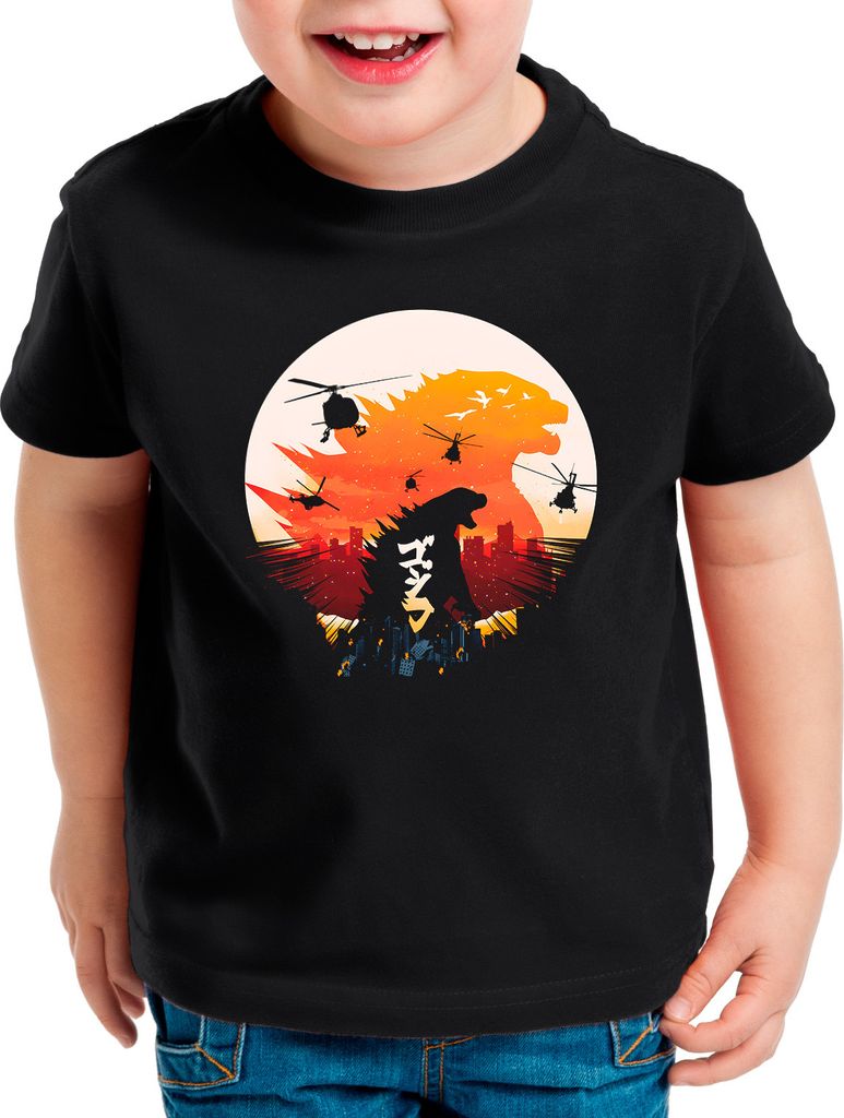 style3 Gojira Sunset Kinder T-Shirt japan monster nipon tokio tokyo