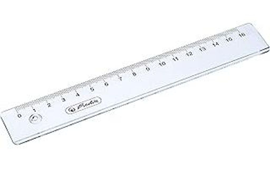 Herlitz 8700601 Lineal aus transparenter Kunststoff, 16 cm