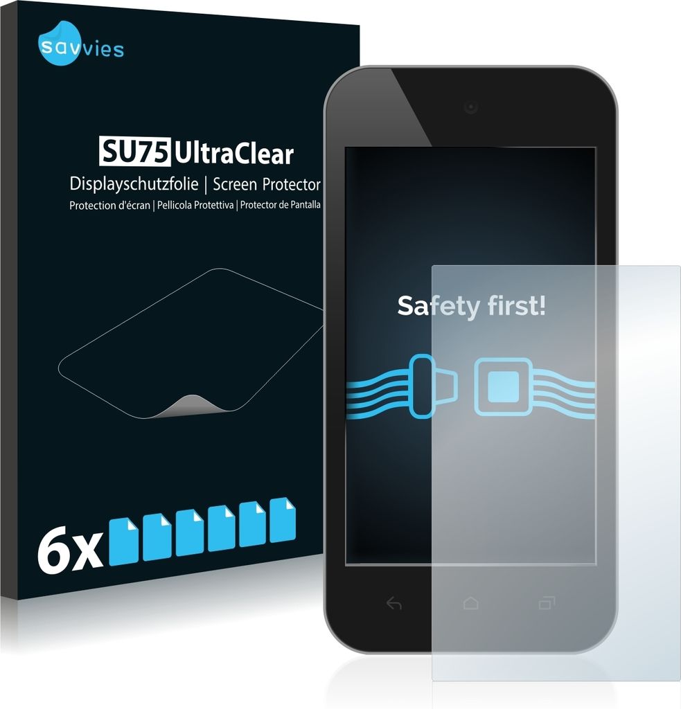 6x Schutzfolie für Standardgrößen mit 16.5 cm (6.5 Zoll) Displays 143 x 78 mm Savvies Displayschutz Display Schutz Folie Klar Transparent