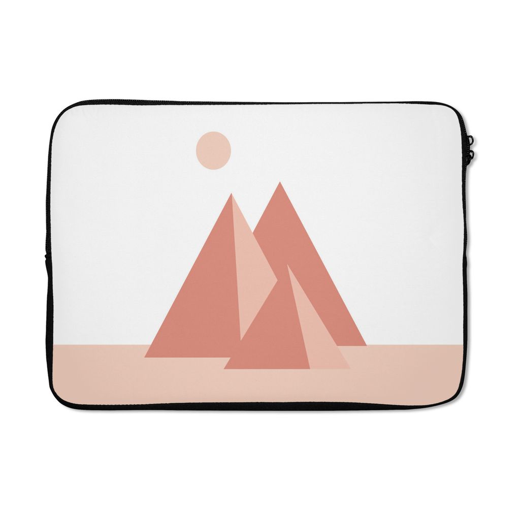 MuchoWow Laptop Hülle 13 Zoll Illustration von drei abstrakten Pyramiden Laptoptasche - Laptophülle - Sleeve - Rundumschutz