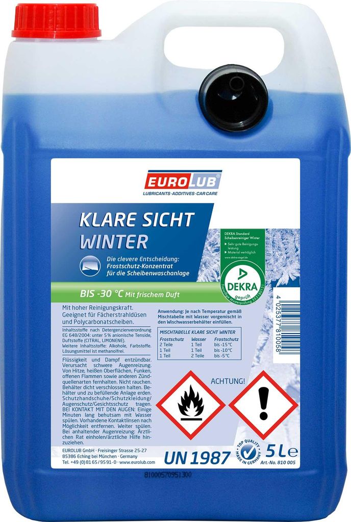 EUROLUB Scheibenfrostschutz 810005 5l Kanister Produktbild 