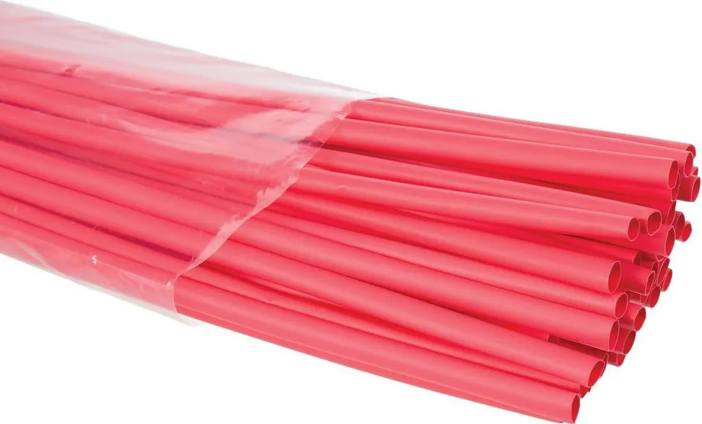 Tubo Termorestringente 6,4Mm - Rosso - 50 Pz