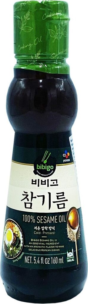 Cheiljedang | Sesamöl Aus Gerösteten Sesamsamen - 160 Ml - Koreanisch - 100% Natürlich - Cj Bibigo