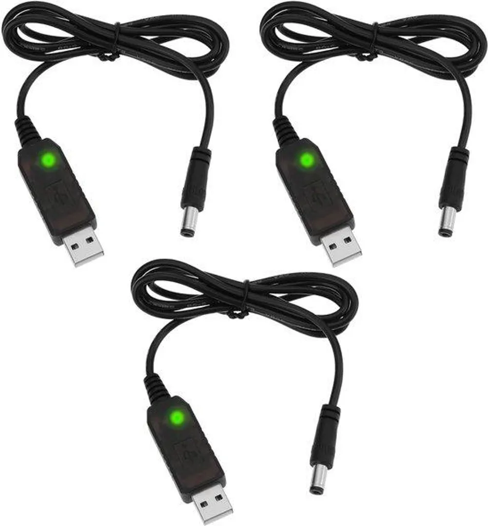 Câble USB 12,6V Boost avec connecteur DC 5,5x2,1mm pour batterie Li-ion