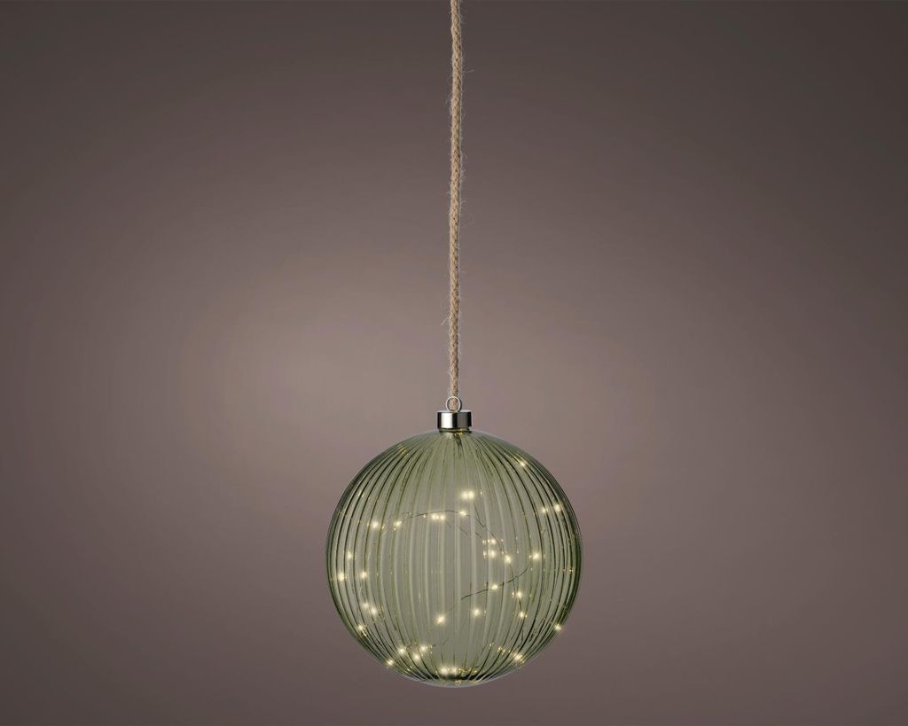 Lumineo Micro LED bal Lampe ø20 cm - 40 LED lampjes - Groen Produktbild 