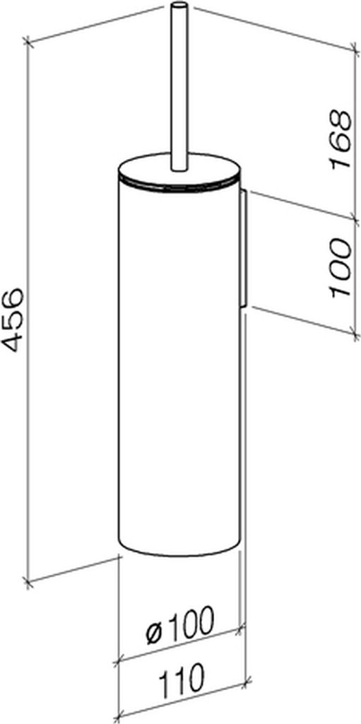 Dornbracht Toilettenbürstengarnitur, Wandmodell, Bürstenkopf schwarz, 83910979-00