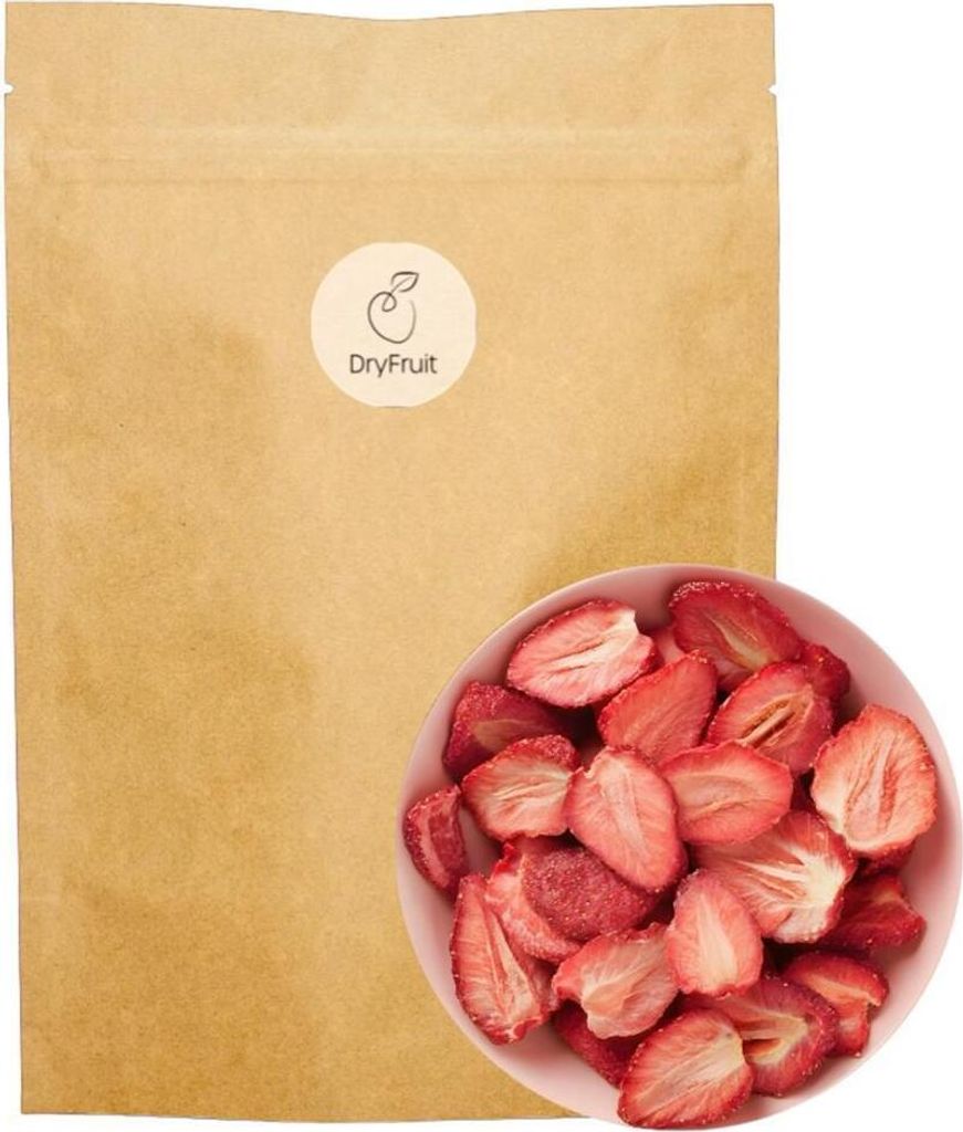 Erdbeeren in Scheiben gefriergetrocknet Jumbo - naturbelassen 500g