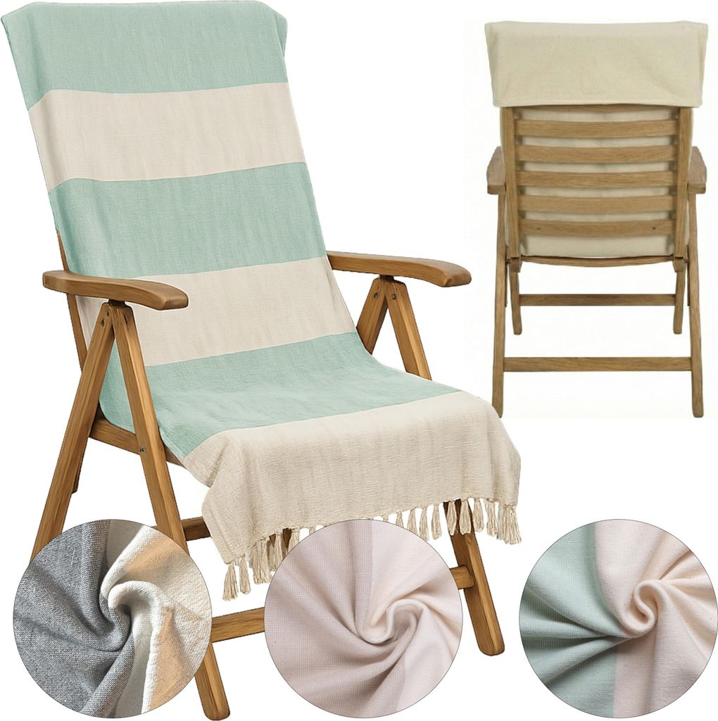 CalmyBEACH Schonbezug Gartenstuhl Hochlehner 130x60cm - Produktbild 