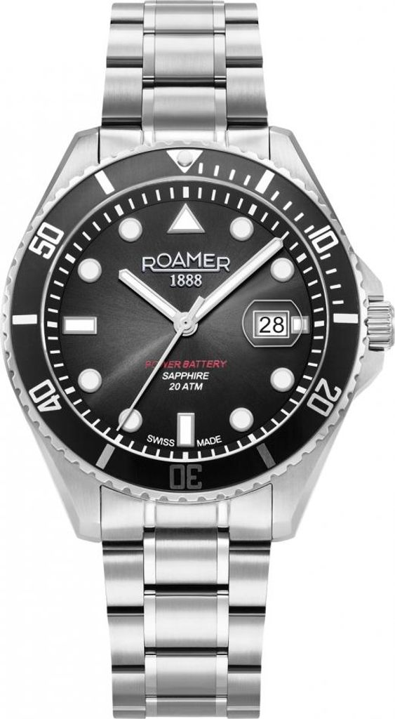 Herrenuhr ROAMER 969845 41 85 20 aus Edelstahl, sportlich für das Tauchen.