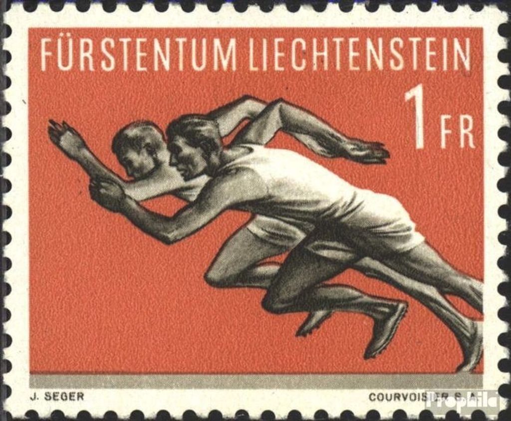 Briefmarken Liechtenstein 1956 Mi 345 postfrisch Sport