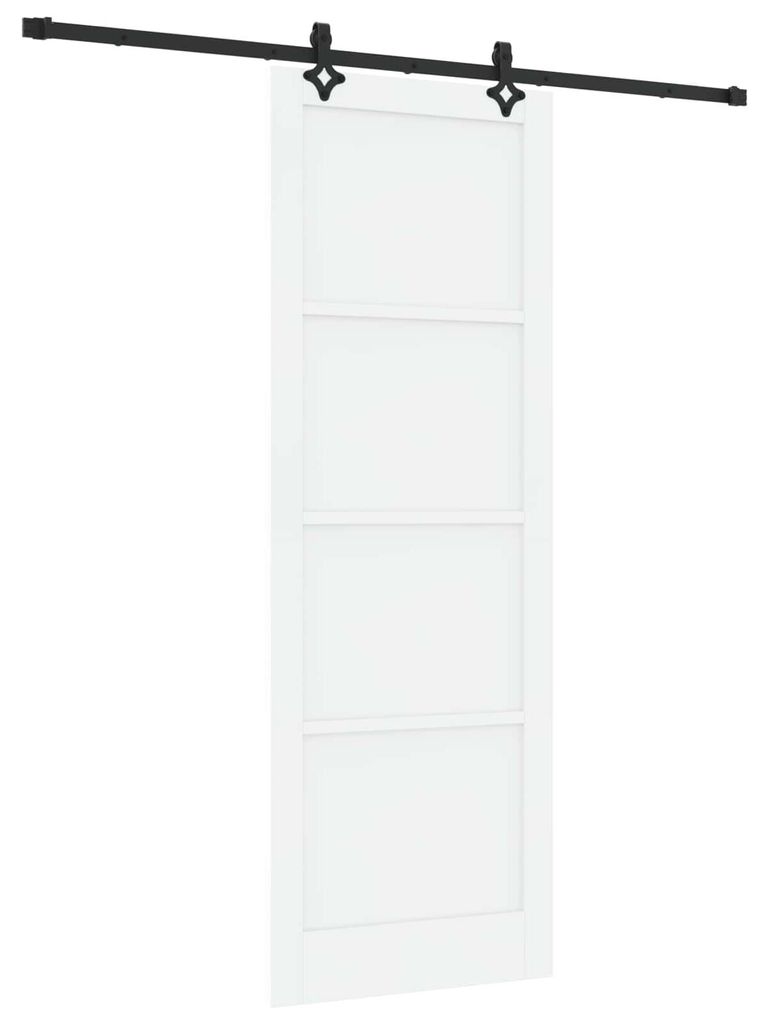 vidaXL Schiebetür ORKDAL Weiß 83 x 232 cm Massives Kiefernholz