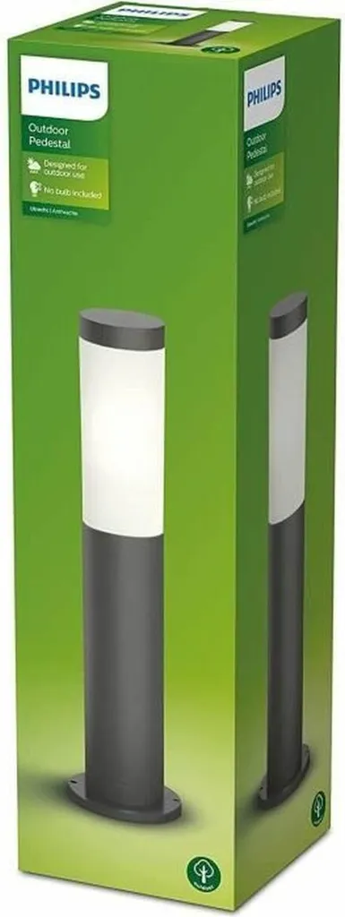 Lanterne extérieure Philips anthracite E27 230V blanc chaud haute durabilité - 2