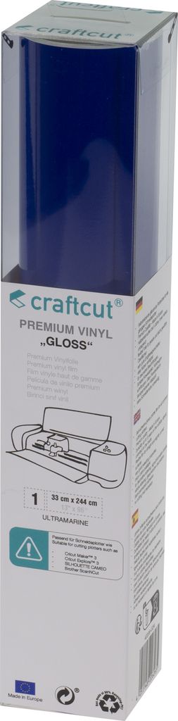 craftcut Premim Vinyl glänzend - 33 x 244 cm - Ultramarine
