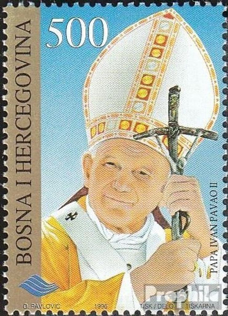 Briefmarken Bosnien-Herzegowina 1996 Mi 76 (kompl.Ausg.) postfrisch Besuch von Papst Johannes Paul II.