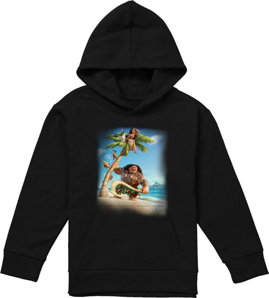 Moana - Kapuzenpullover für Kinder TV22535 (116) (Schwarz)