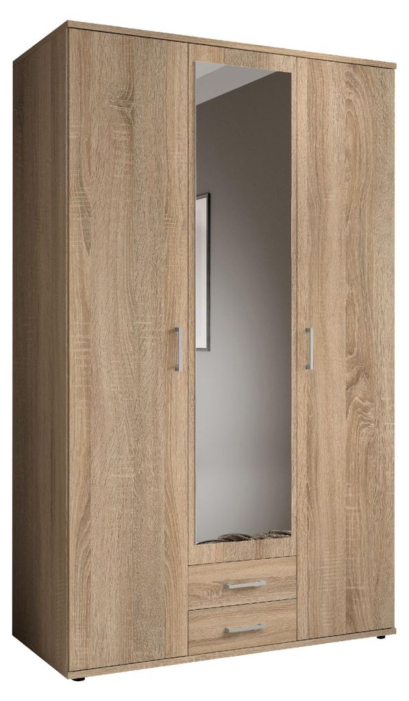 Kleiderschrank HARPER BREST BHT 120x196x54 cm braun Produktbild 