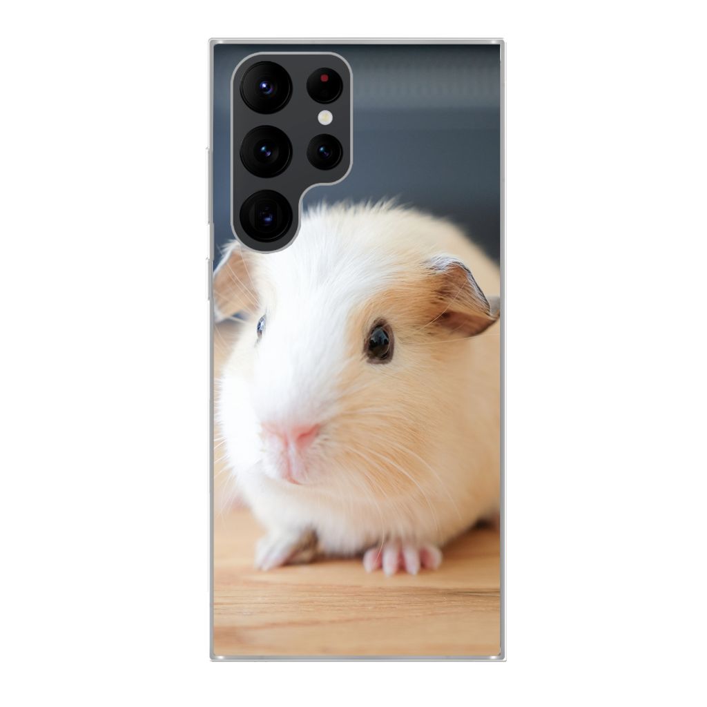 MuchoWow Handyhülle Schutzhülle Hülle für Samsung Galaxy S22 Ultra Niedliches Baby-Meerschweinchen Silikon Softcase Handy Hülle - Abbildung