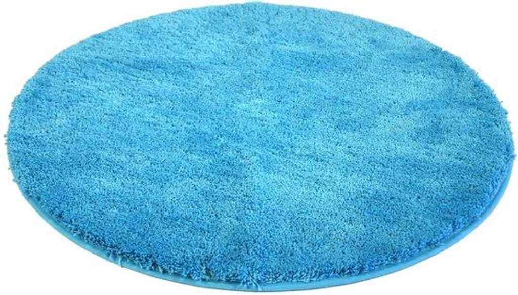 Mikrofaser-Badematte 90 cm rund,  Tuerkis 90cm Produktbild 