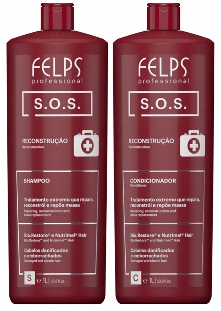 Felps SOS Rekonštrukcia Sada šampón a kondicionér 2x1000 ml Obrázok produktu 