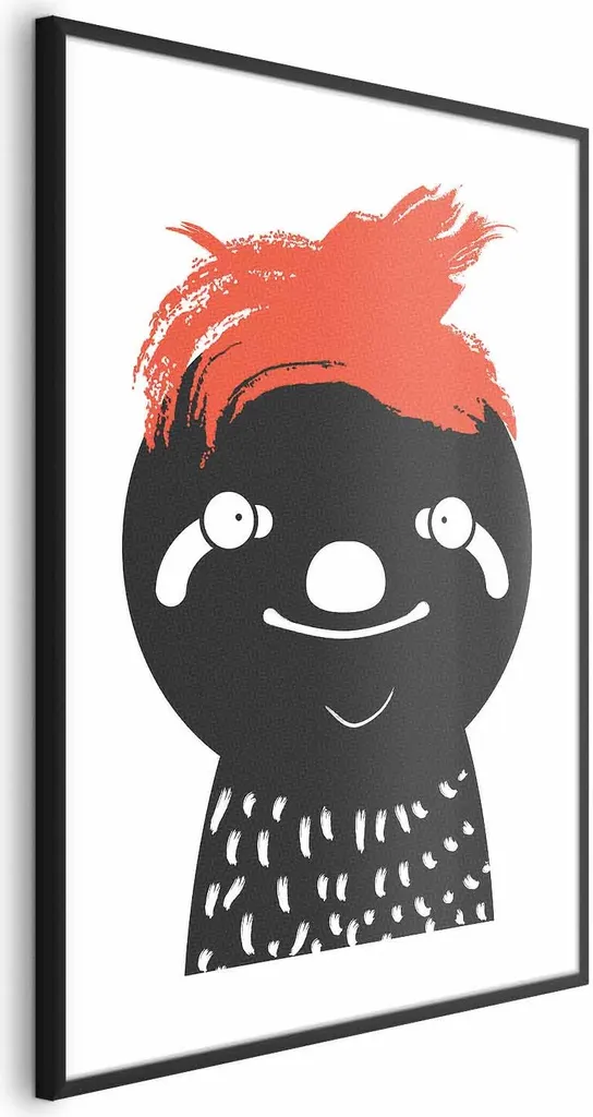 Quadro Bradipo Pazzo 60x90: Poster Moderno con Cornice Nera Slim
