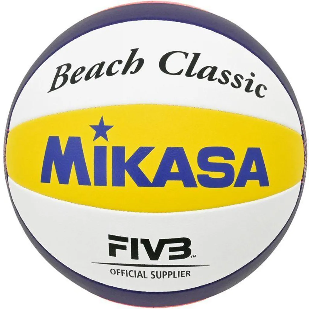 Mikasa BV551C Ballon Volley Plage Haute Visibilité Jaune Bleu et Blanc