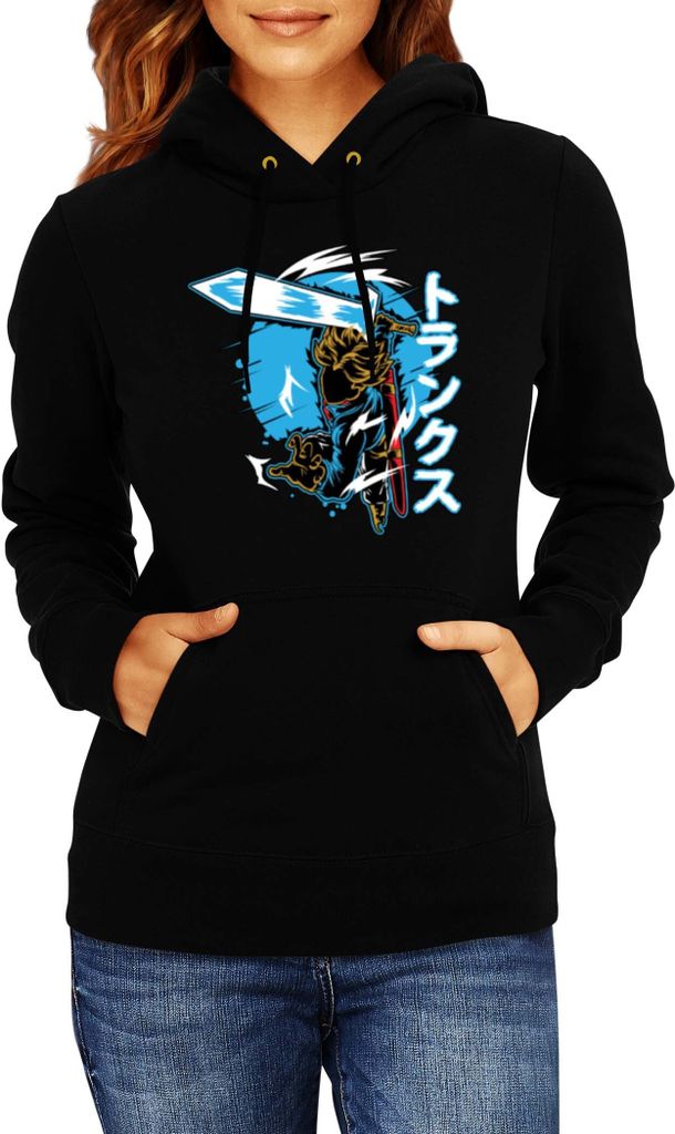 Damen Kapuzenpullover Japan Anime Manga Dbz Mirai Trunks Mirai Trunks, Lady M / Schwarz
