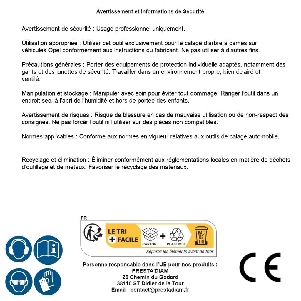 Calage Arbre à Cames Opel : Évitez les Erreurs avec cet Outil Acier - 9
