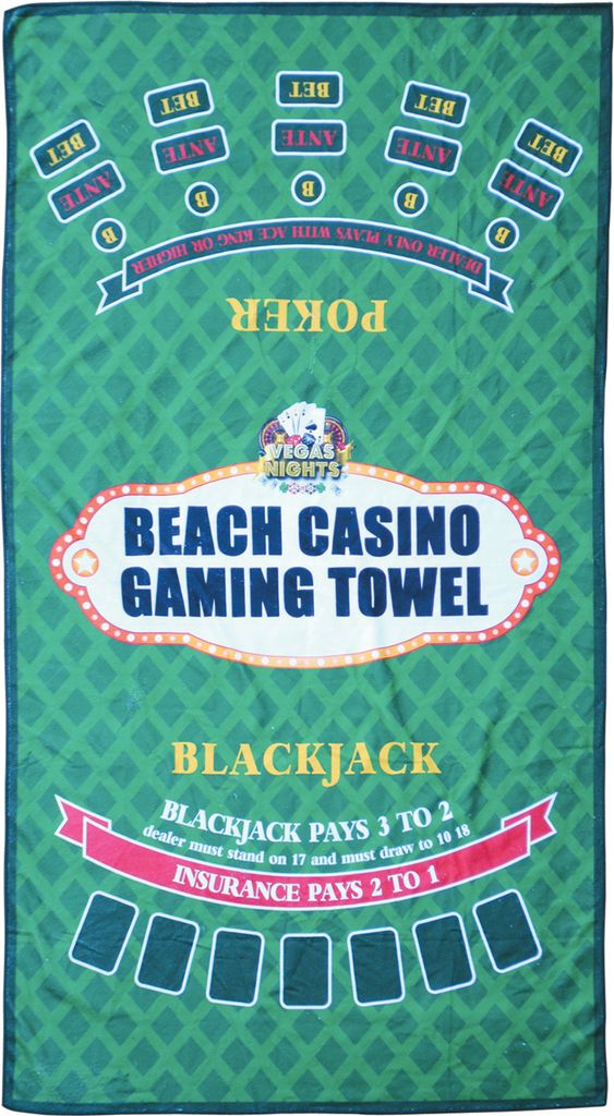 Strand Casino Poker und Blackjack Badetuch