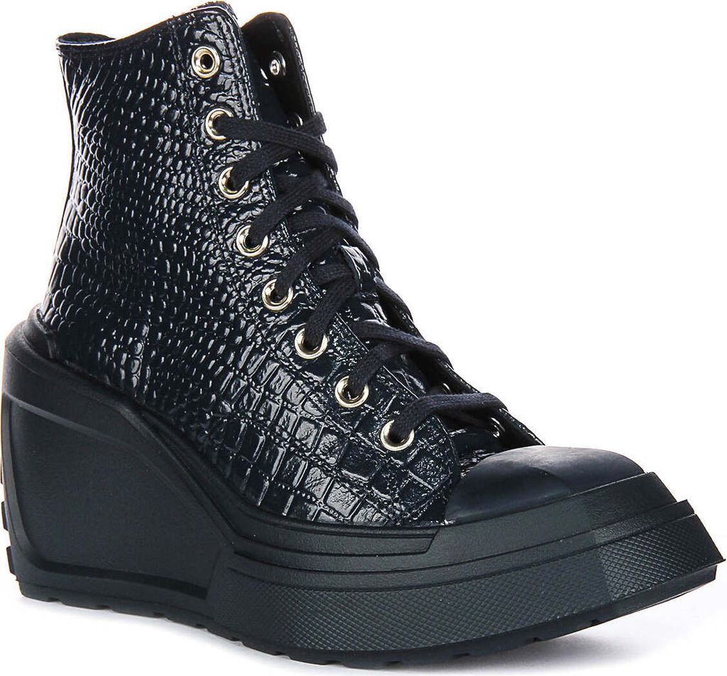 Converse Chuck 70 De Luxe Wedge A10037C in Navy Leder – 5 UK - 37.5 EU - 7 US / Navy