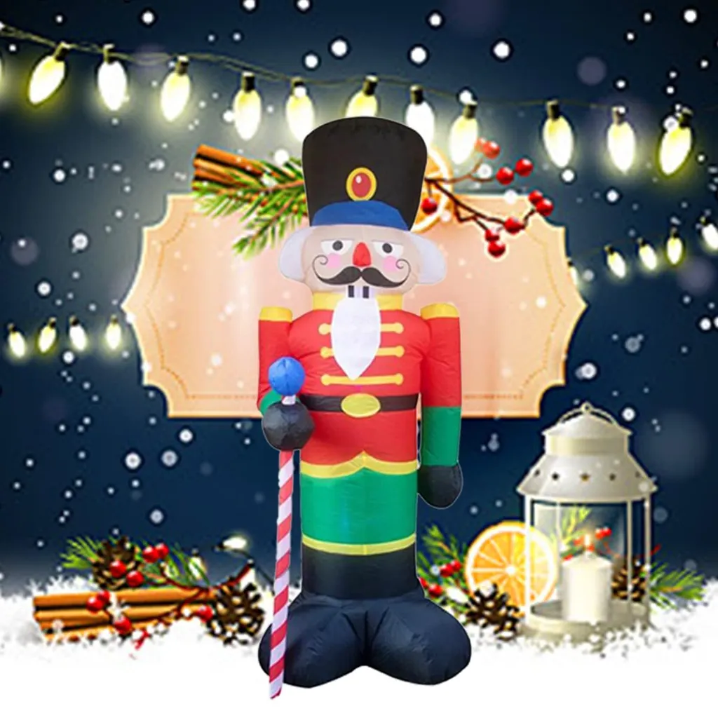 Soldat de Noël gonflable 240cm stable et rapide à monter Casse-Noisette