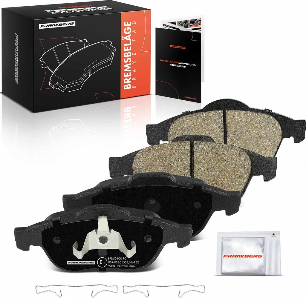 Frankberg 4x Bremsbeläge Vorderachse für Renault Espace IV Laguna II Grandtour Vel Satis 2001-2025