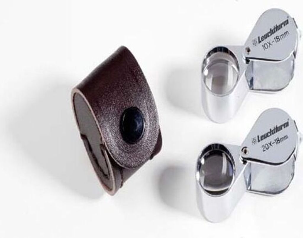Präzisions-Lupe verchromt (3 Linsen-System), 20-fache Vergrößerung