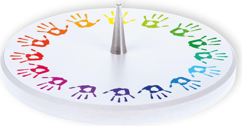 FRITZ COX Kerzenhalter KINDER DER WELT | tolles, kindliches Motiv | schön zur Taufe oder Kommunion | aus Buchenholz, weiß lackiert | mit Dorn den...