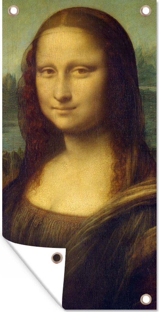 MuchoWow 40x80 cm Outdoor-Poster Gartendeko Sichtschutz Garten Poster für den Garten Mona Lisa - Leonardo da Vinci