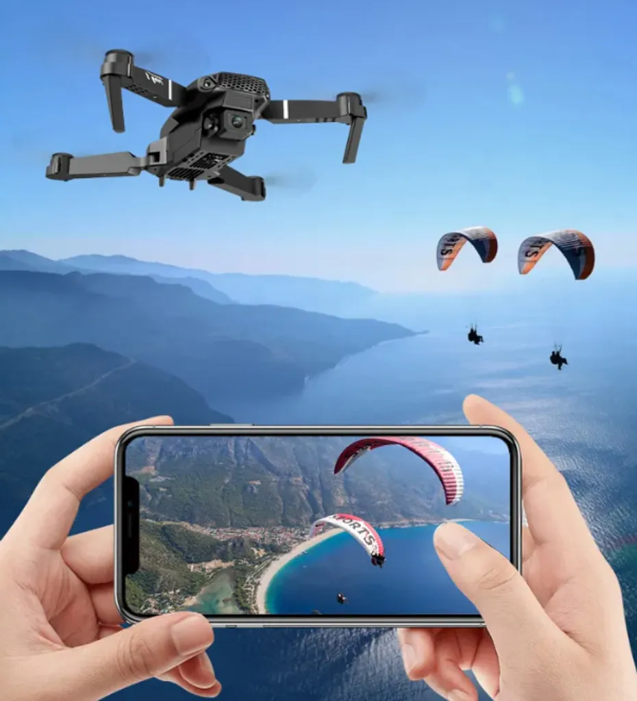 Mini-drone E88 Pro stable avec caméra HD pour éviter les flous