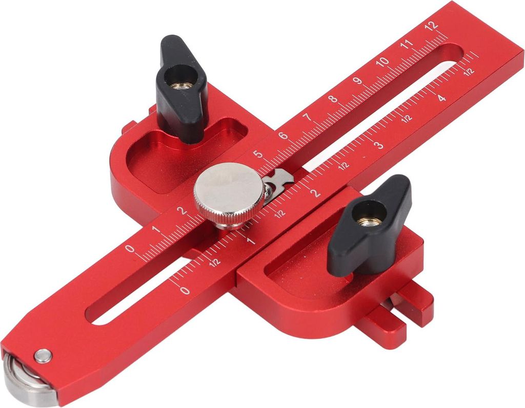 Tischkreissägen-Führungslehre mit Rollenführung, Doppelskala, für dünne Längsschnitte in der Holzbearbeitung, passend für 3/4 x 3/8 und 3/8 ...